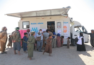 عيادة طبية متنقلة تعمل في مأرب بدعم من الوكالة الامريكية للتنمية الدولية  ©UNFPA Yemen