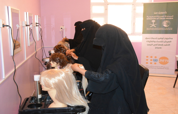 women gain new skills in hairdressing as part of livelihood skills building 