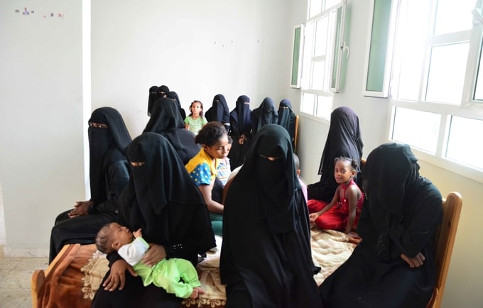 Violence against women was widespread even before the current conflict, but experts say abuses are becoming even more commonplace. A women's shelter in a port city in Yemen. © UNFPA Yemen