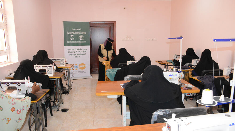 Training in sewing clothes at women and girls safe spaces