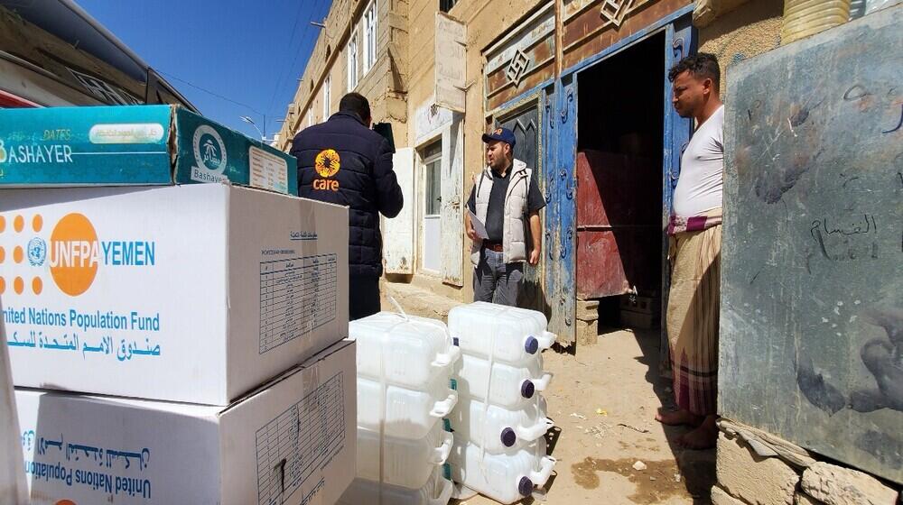 UNFPA-led rapid response mechanism provides emergency relief for families for 7 days ©UNFPAYemen