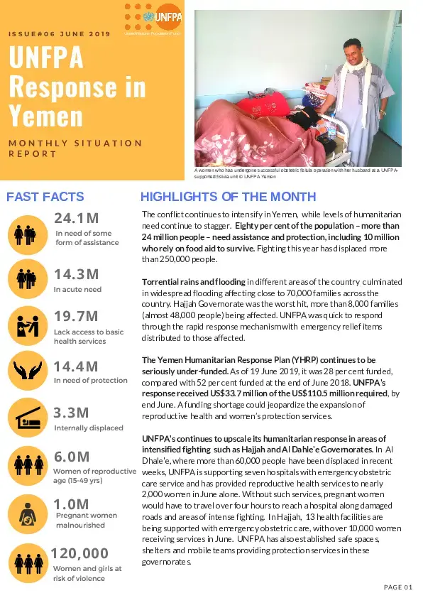 Monthly Situation Report #06 June 2019