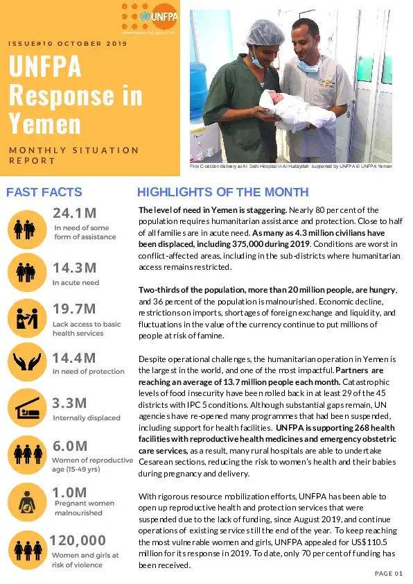 Monthly Situation Report #08 August 2018